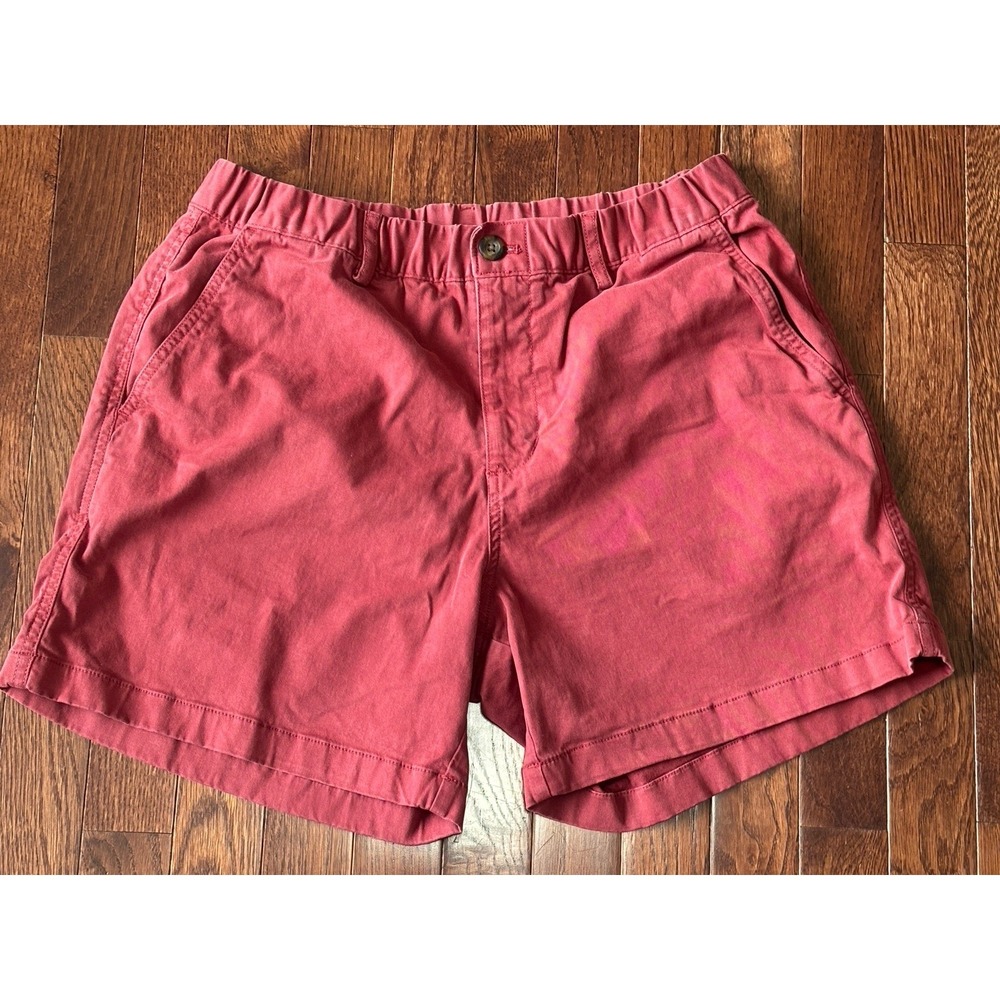 BearBottom Maroon Chino Men's Shorts Elastic Waistband Size Large 5.5" Inseam
